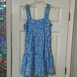 Blue and White Patterned Sundress